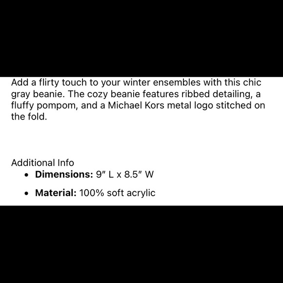 Michael Kors gray beanie with Pom ❄️♦️ - Picture 5 of 8